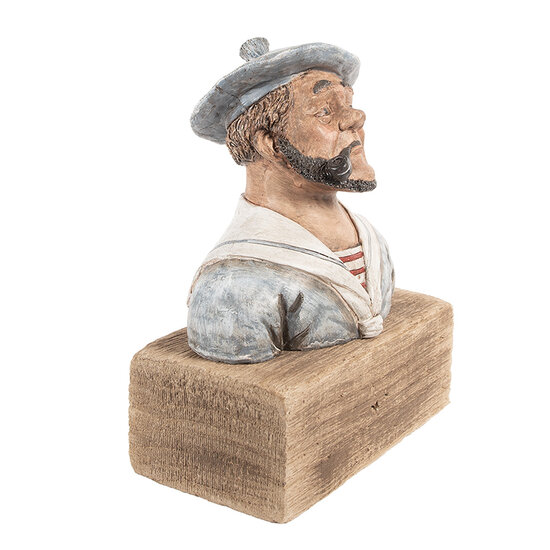 Clayre &amp; Eef   | Decoratie Matroos Blauw Bruin 19x11x24 cm | 6H2426