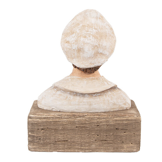 Clayre & Eef | Decoratie Kapitein Beige Bruin 16x8x20 cm | 6H2427