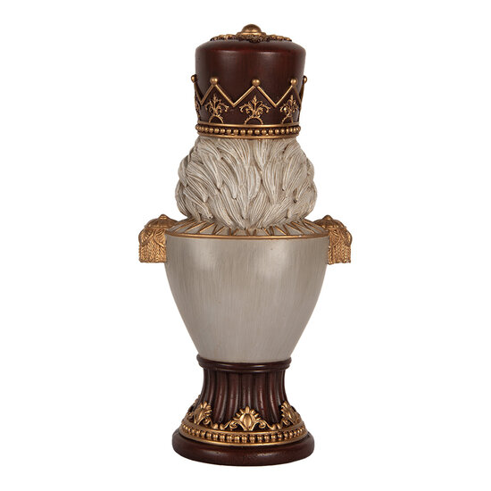 Clayre & Eef | Kerstdecoratie Notenkraker Bruin Grijs 16x10x30 cm | 6PR5365