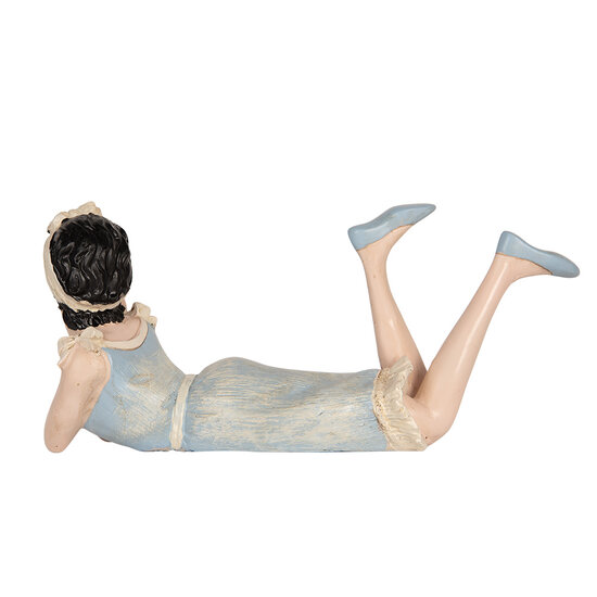 Clayre & Eef | Decoratie Vrouw Beige Blauw 26x12x9 cm | 6PR5559