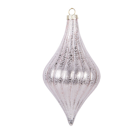 Clayre & Eef | Kerstbal Roze ø 8x15 cm | 6GL5146