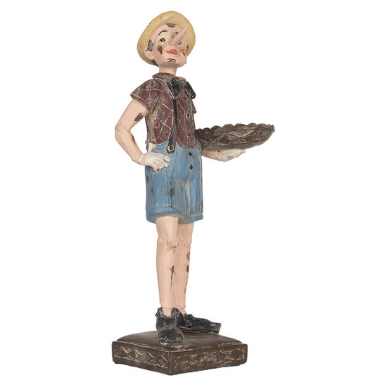 Clayre & Eef | Decoratie Pinokkio Beige Rood 14x10x31 cm | 6PR5575