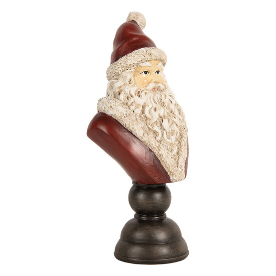 Clayre & Eef | Kerstdecoratie Kerstman Rood Wit 11x8x22 cm | 6PR5673