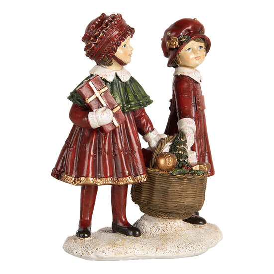 Clayre &amp; Eef   | Kerstdecoratie Kinderen Rood Groen 11x6x12 cm | 6PR5678