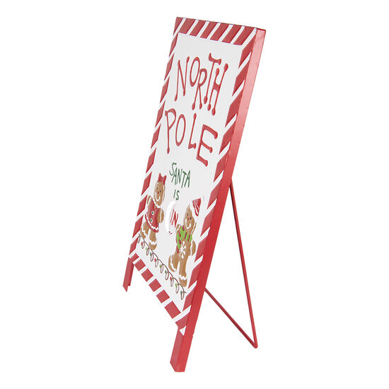 Clayre &amp; Eef   | Tekstbord Wit Rood 29x16x51 cm | 6Y5801