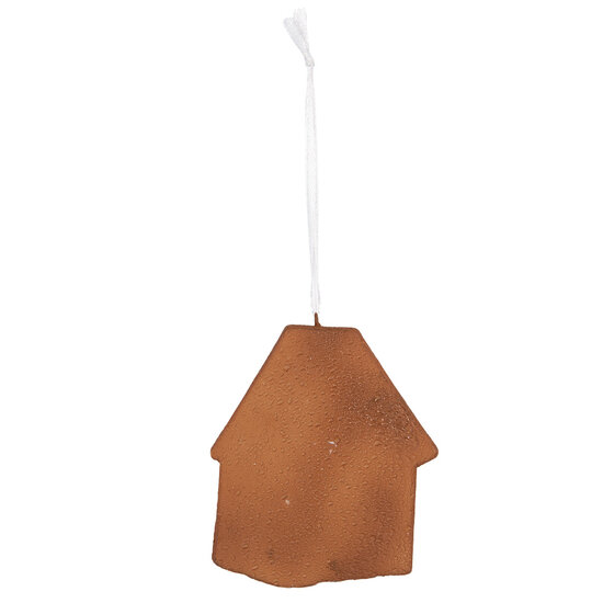 Clayre & Eef | Decoratie hanger huisje Roze Groen 9x1x10 cm | 6PR5335