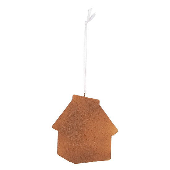 Clayre & Eef | Decoratie hanger huisje Blauw Wit 9x1x10 cm | 6PR5338