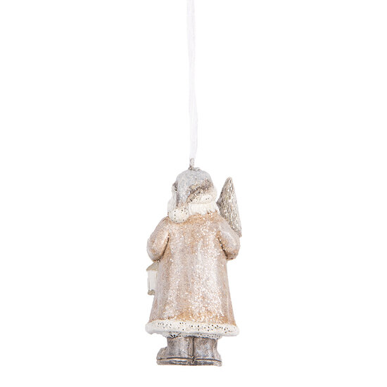 Clayre &amp; Eef   | Decoratie hanger kerstman Beige Wit 5x4x9 cm | 6PR5661