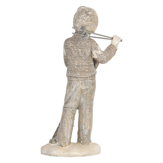 Clayre & Eef | Kerstdecoratie Kinderen set van 2 Grijs 8x5x15 cm | 6PR5921