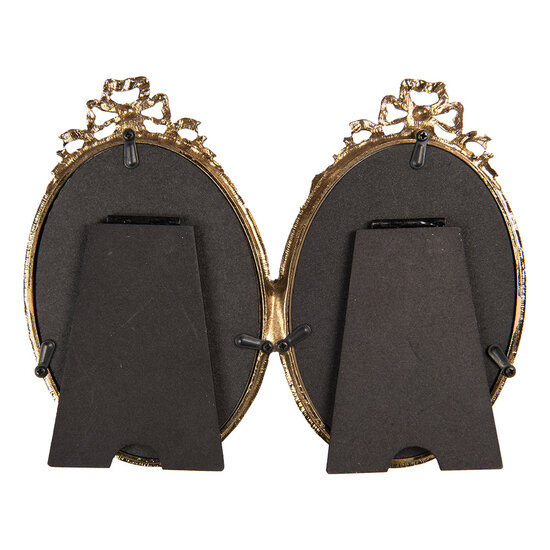 Clayre & Eef | Fotolijst Goudkleurig 21x2x16 cm / 9x13 cm (2) | 2F1290