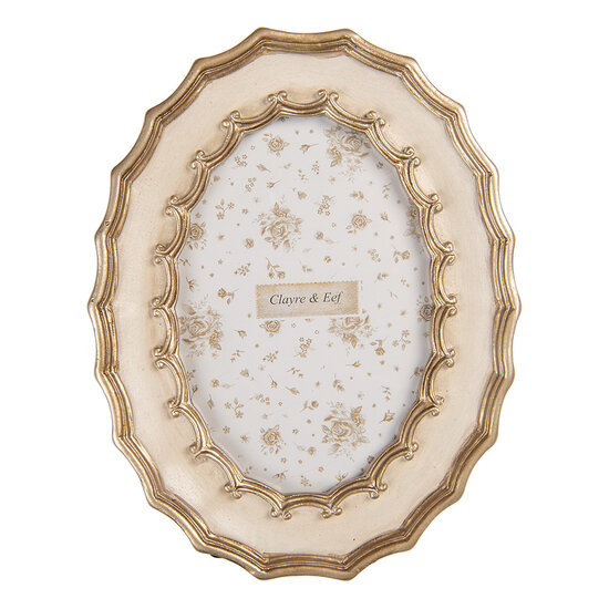 Clayre &amp; Eef   | Fotolijst Beige 16x2x21 cm / 10x15 cm | 2F1382