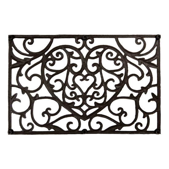 Clayre &amp; Eef   | Deurmat Buiten Bruin 59x39x2 cm | 5Y1290