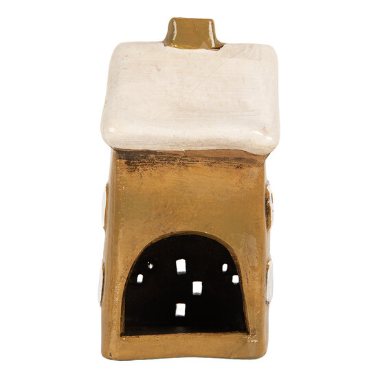 Clayre &amp; Eef   | Decoratie Huisje Bruin Beige 8x7x14 cm | 6CE2183