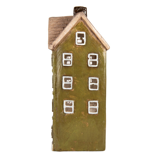 Clayre &amp; Eef   | Decoratie Huis Groen Beige 20x17x39 cm | 6MG0125