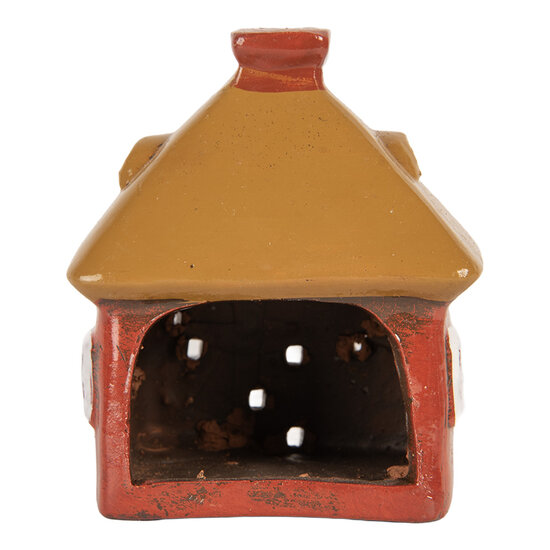 Clayre &amp; Eef   | Decoratie Huisje Rood Bruin 9x6x10 cm | 6CE2199