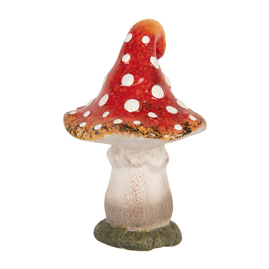 Clayre &amp; Eef   | Decoratie Paddenstoel Rood Wit 11x11x16 cm | 6CE2205