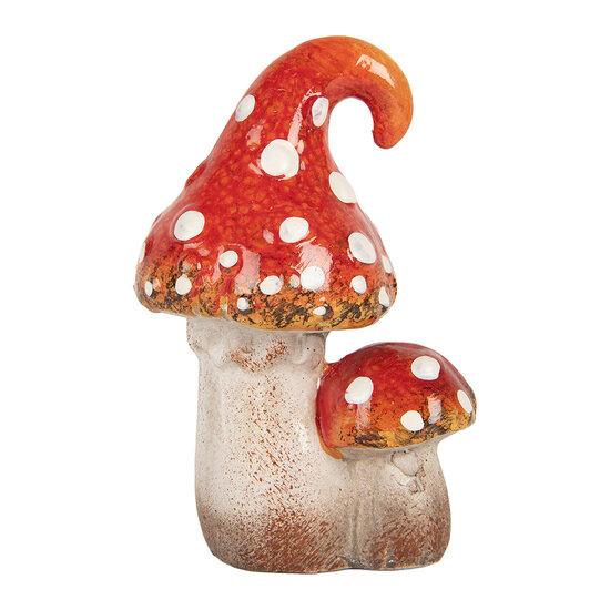 Clayre &amp; Eef   | Decoratie Paddenstoelen Rood Wit 8x6x12 cm | 6CE2206