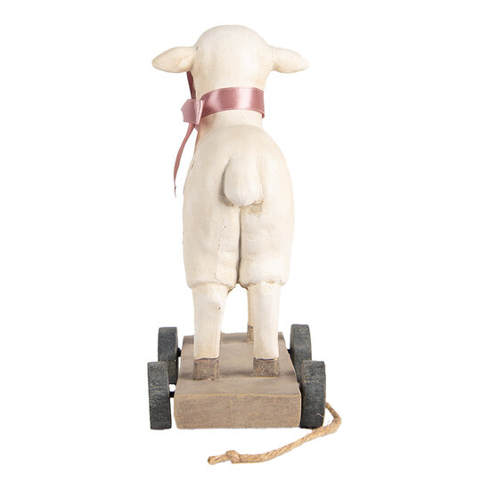 Clayre &amp; Eef   | Decoratie beeld Schaap Beige Bruin 17x9x20 cm | 6PR5419