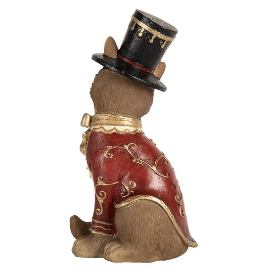 Clayre & Eef | Decoratie Vos Bruin Rood 9x8x17 cm | 6PR5637