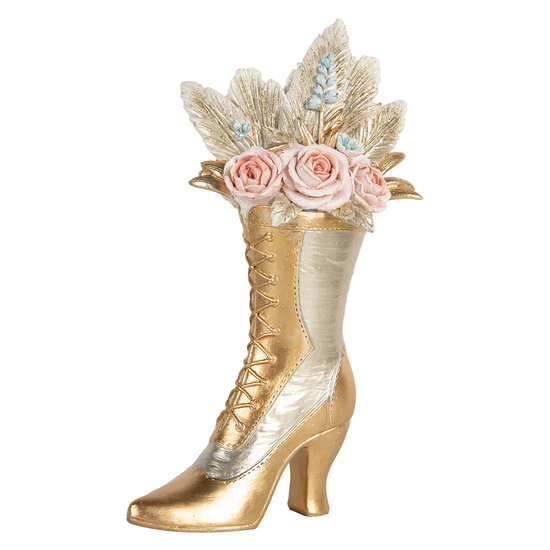 Clayre & Eef | Decoratie Schoen Goudkleurig 14x7x22 cm | 6PR5638