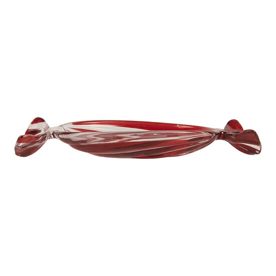 Clayre &amp; Eef   | Schaaltje van Glas Rood 23x11x4 cm | 6GL5200