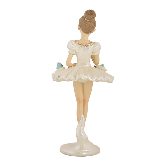 Clayre & Eef | Decoratie Ballerina Wit Beige ø 10x24 cm | 6PR5643