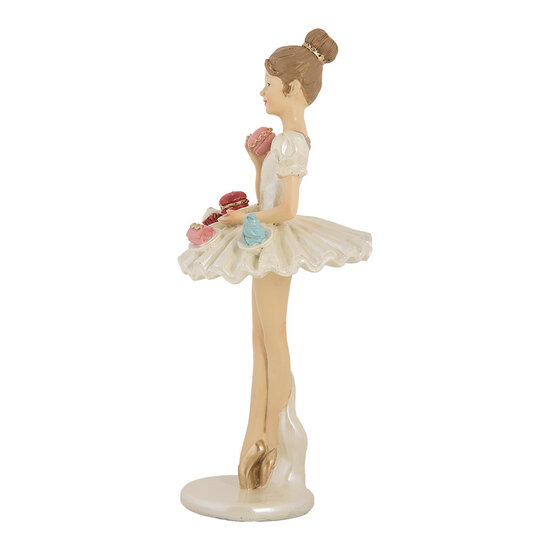 Clayre & Eef | Decoratie Ballerina Wit Beige ø 10x24 cm | 6PR5643