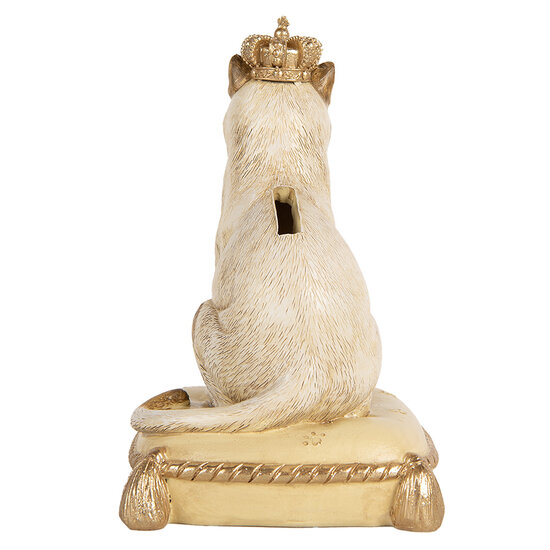 Clayre &amp; Eef   | Spaarpot Kat Beige 13x13x20 cm | 6PR5644
