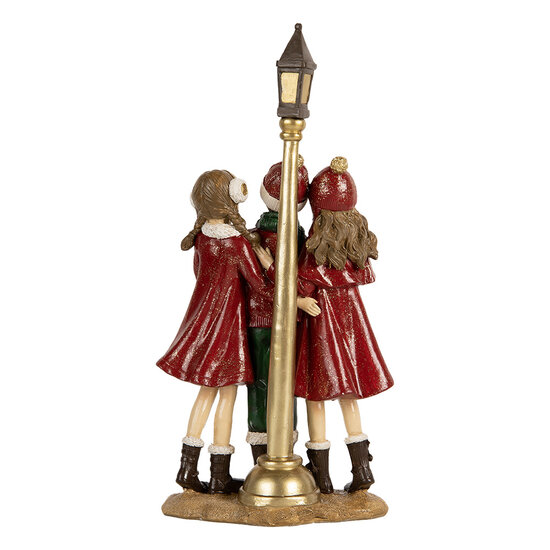 Clayre & Eef | Decoratie Kerstkoor Rood Groen 14x9x28 cm | 6PR5681