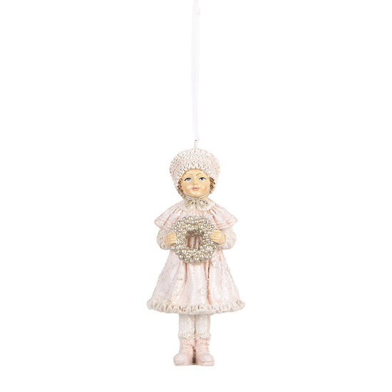 Clayre & Eef | Decoratie hanger Kind Roze 5x4x11 cm | 6PR5658