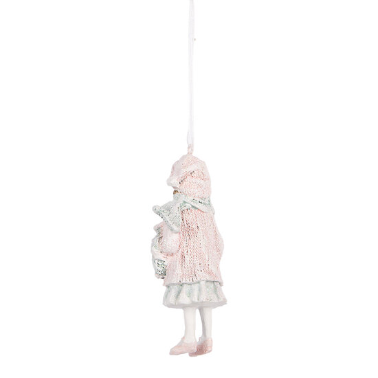 Clayre & Eef | Decoratie hanger Kind Roze Groen 5x4x11 cm | 6PR5659
