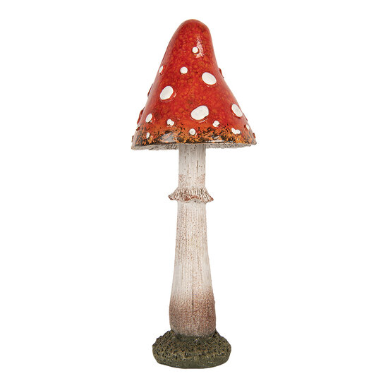 Clayre & Eef | Decoratie Paddenstoel Rood Wit ø 9x23 cm | 6PR5742