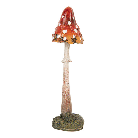 Clayre & Eef | Decoratie Paddenstoel Rood Wit 4x4x12 cm | 6PR5744