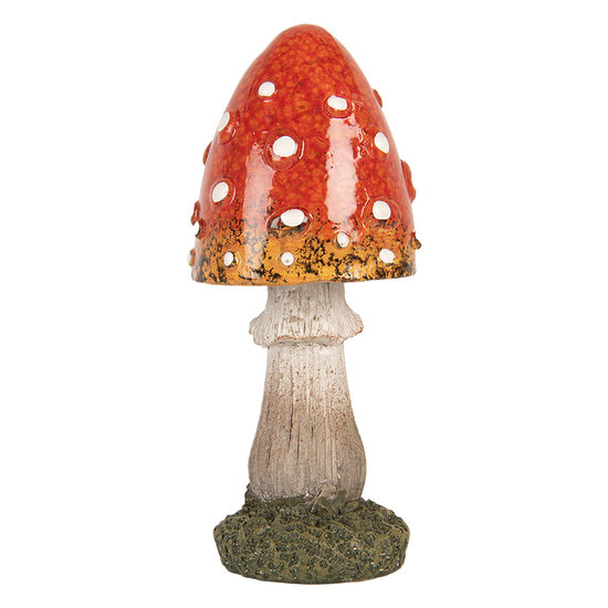 Clayre & Eef | Decoratie Paddenstoel Rood Wit ø 5x12 cm | 6PR5747