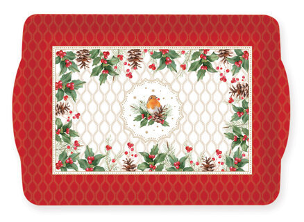 Dekoratief | Dienblad &#039;Christmas Berries&#039;, pvc, 33x22cm | A246022