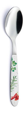 Dekoratief | Koffielepel &#039;Home &amp; Kitchen&#039;, metaal/porselein, 14x1x3cm | A231081