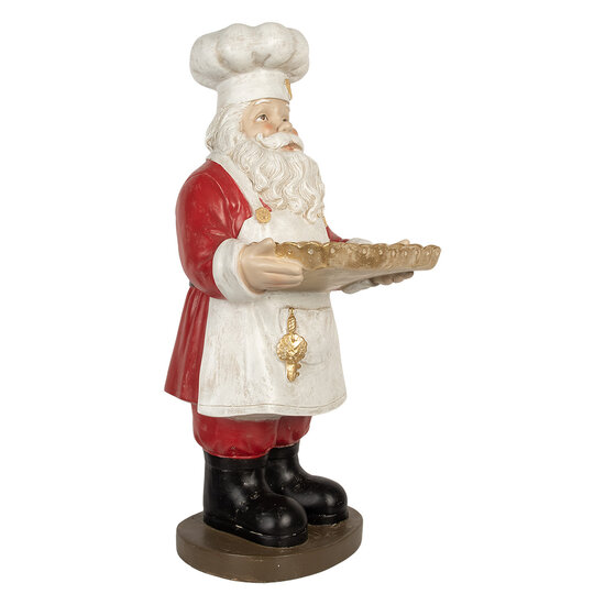 Clayre &amp; Eef   | Kerstdecoratie Kerstman Rood Wit 40x39x81 cm | 5PR0183