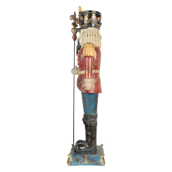Clayre &amp; Eef   | Kerstdecoratie Notenkraker Blauw Rood 31x23x99 cm | 5PR0187