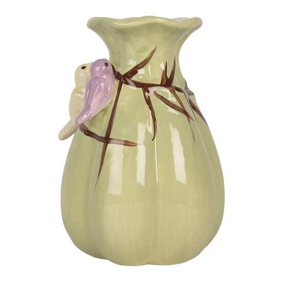Clayre &amp; Eef   | Vaas Groen Roze &oslash; 10x14 cm | 6CE2314