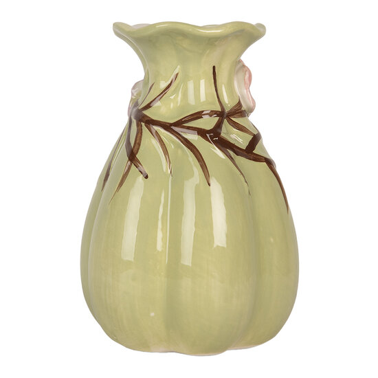 Clayre &amp; Eef   | Vaas Groen Roze &oslash; 10x14 cm | 6CE2316