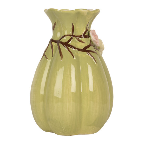 Clayre &amp; Eef   | Vaas Groen Roze &oslash; 14x21 cm | 6CE2315