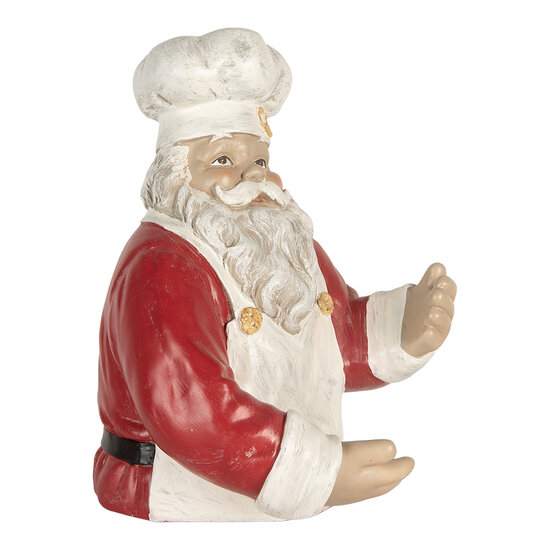 Clayre &amp; Eef   | Wijnfles houder Kerstman Rood Wit 25x25x35 cm | 6PR5750