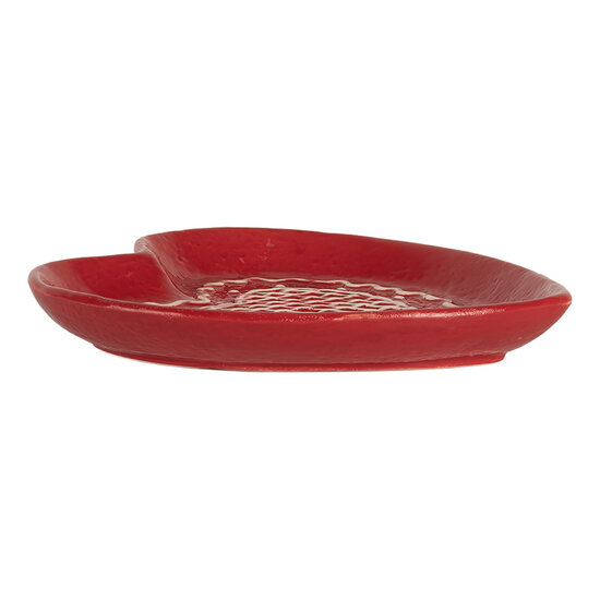 Clayre &amp; Eef   | Servies Ontbijtbord Rood Wit 17x17x3 cm | 6CE2359