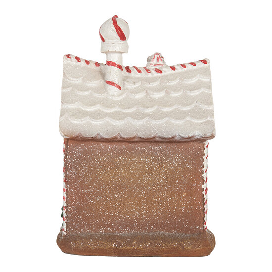 Clayre &amp; Eef   | Decoratie Huis met LED Bruin Wit 16x12x23 cm | 6PR5834