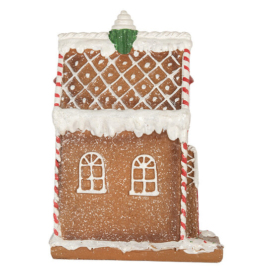 Clayre &amp; Eef   | Decoratie Huis met LED Bruin Wit 15x9x20 cm | 6PR5846