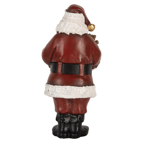 Clayre &amp; Eef   | Kerstdecoratie Kerstman met taart Rood Wit 10x10x21 cm | 6PR5862