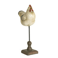 Clayre & Eef | Decoratie Beeld Kip Beige 13x8x32 cm | 6PR0147