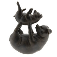 Clayre & Eef | Decoratie Beeld Varken Grijs 27x13x32 cm | 6PR2429