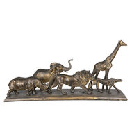 Clayre & Eef | Decoratie Beeld Dieren Bruin 71x16x34 cm | 5PR0051