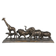 Clayre & Eef | Decoratie Beeld Dieren Bruin 71x16x34 cm | 5PR0051